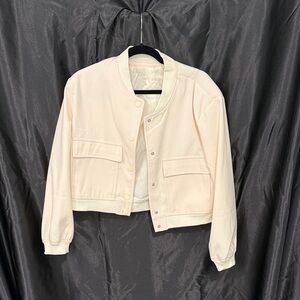 Women's Cream Cropped Jacket